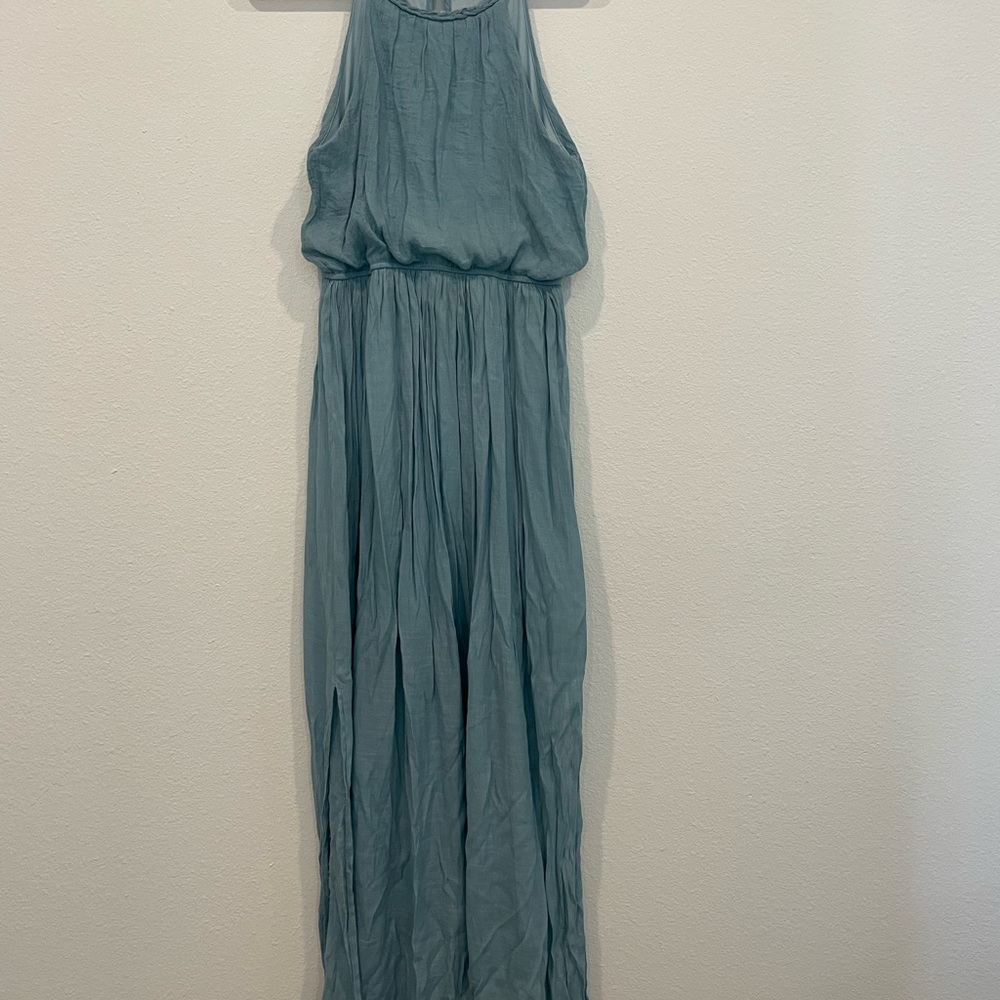 Dusty Blue Maxi Bridesmaid Dress